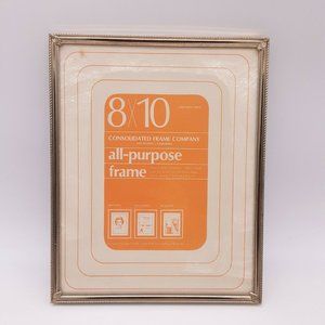 Vintage NOS Gold Tone Embossed 8x10 Photo Frame Consolidated Frame Company new